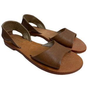 Kelsi Dagger Brooklyn Womens Brown Leather Sandals Flats Size 8 NWOB